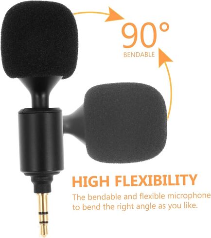 NUOBESTY Bendable Live Streaming Microphone with 3.5mm Jack Stereo Mic for Laptop and Mobile Phone Recording, Home Podcasting and Singing Mic Compatible with Tablets in Kuwait