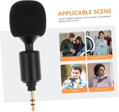 NUOBESTY Bendable Live Streaming Microphone with 3.5mm Jack Stereo Mic for Laptop and Mobile Phone Recording, Home Podcasting and Singing Mic Compatible with Tablets in Kuwait