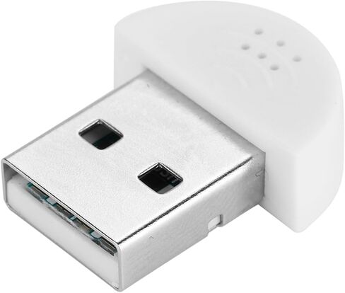 ميكروفون صغير محمول USB صغير لتسجيل الكلام وميكروفون صوتي لمستخدمي الكمبيوتر الشخصي وميكروفون صغير لإلغاء الضوضاء لسكايب والدردشة (أبيض) in Kuwait