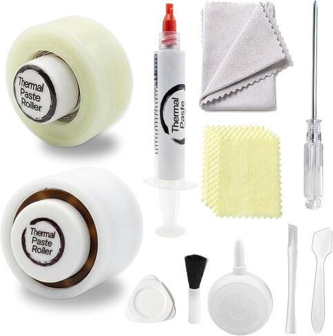 Thermal Paste Roller(std)-Innovative Spreader, Compacting Ultra-thin Even Dense Layer Like Road Roller, for PC/CPU/GPU/Console Cooling, with Cleaning & Repair Kit, for DIY Beginners & Pros (PP) in Kuwait