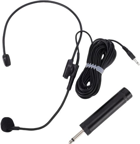 Headset Microphone, 3.5mm Jack HiFi Sound 360 Flexible Adjustable Boom with 1.2m Cable for Voice Amplifier Teacher Presenter Singing Speech in Kuwait