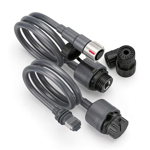 محول قمر صناعي مستطيل SPX ذكر إلى RJ45، موصل تمديد كابل إيثرنت، محول مقاوم للماء IP68 مع مجموعة مقاومة للماء، مثالي لأداء Gen3 المستطيل in Kuwait
