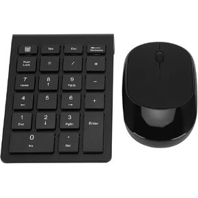 Wireless Numeric Keypad Mute Mouse Set، تصميم الغطاء، دقة 1200 دي بي إل، لمستخدمي المنزل والمكتب in Saudi Arabia
