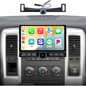 10 inch Touchscreen Car Stereo Radio for Dodge Ram 1500 2500 3500 2009-2012 Replacement Dash Kit w/Wired Wireless CarPlay Android Auto GPS Navigation (09-12 4 Core 2+64) in Kuwait
