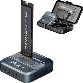 محطة إرساء SD05 Pro M.2 SSD إلى USB C، قارئ خارجي NVMe PCIe SATA NGFF بسرعة 10 جيجابت في الثانية، حاوية ألومنيوم خالية من الأدوات برقاقة RTL9210C مع حافظة تبريد ومنظم محمولة ثلاثية الجوانب، سعة 4 تيرابايت، رمادي in Kuwait