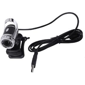 Vikye PC USB 2.0 Camera with Builtin Microphone, 0. Pixels HD Webcam for Video Calls,360° Rotation (Silver) in Kuwait