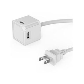 USBCube ممتد، شاحن USB 4 منافذ، 4 USB، 3A، 5V، 18W كحد أقصى، تصميم مضغوط، كابل 5 أقدام، قابس محول الطاقة في متناول اليد لأجهزة iPhone وAndroid وGalaxy وPixel وiPad وNintendo وKindle والمزيد أبيض in Kuwait