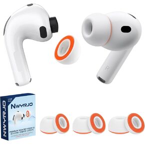 أطراف أذن بديلة من إسفنج الذاكرة لـ AirPods Pro 3 من السيليكون، متوافقة مع AirPods Pro الجيل الثالث 2025، مضادة للانزلاق وإلغاء أفضل للضوضاء، 3 أزواج (أسود وبرتقالي، متوسط) in Kuwait