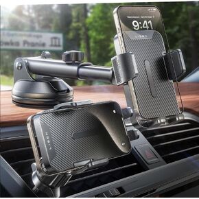 LISEN Car Phone Holder Mount, 3 in 1 Dashboard Air Vent Windshield Cell Phone Mount for Car, Adjustable Phone Holders for Your Car Vent Phone Mount for iPhone 17 Pro Max Air 16 15 14 13 12 Plus Mini in Kuwait