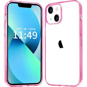 JJGoo متوافق مع حافظة iPhone 13، حافظة هاتف شفافة مقاومة للصدمات، غطاء واقٍ خلفي صلب مضاد للخدش من البولي كربونات، شفاف in Kuwait
