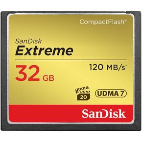 SanDisk Extreme 32GB Compact Flash Memory Card UDMA 7 Speed Up To 120MB/s- SDCFXS-032G-X46 in Kuwait
