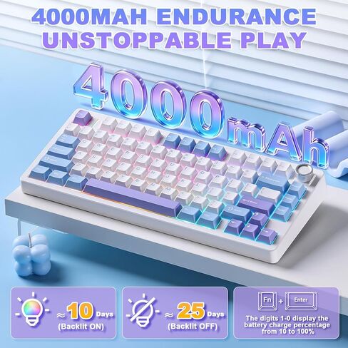 لوحة مفاتيح ميكانيكية N75 V2 + ماوس ألعاب Zero 1 Pro in Kuwait