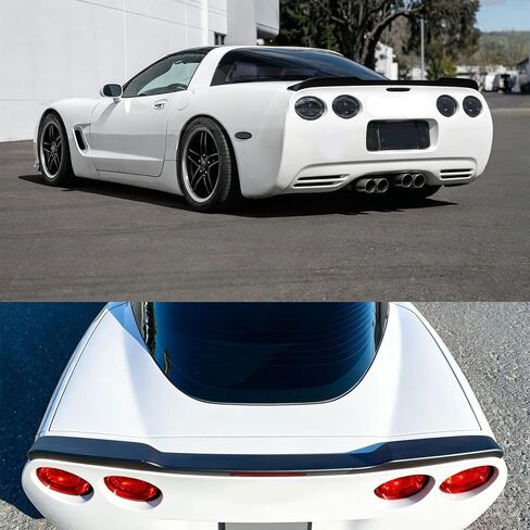 المفسد الخلفي جناح الجذع الخلفي غطاء جناح جناح المفسد متوافق مع Corvette C5 1997-2004 ZR1 نمط موسع (نظرة ألياف الكربون) in Kuwait