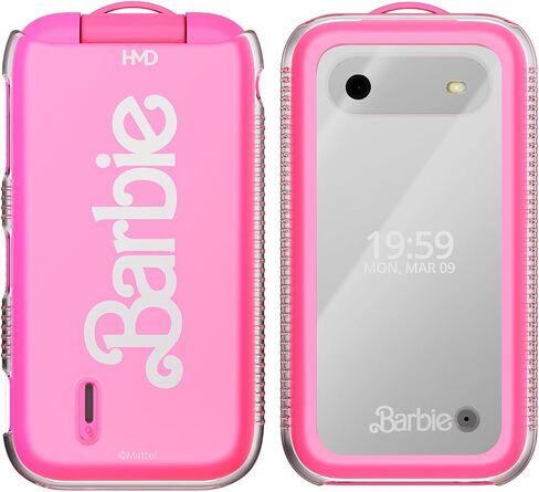 جراب Nakedcellphone الشفاف لهاتف HMD Barbie (إصدار الولايات المتحدة الأمريكية فقط)، غطاء نحيف شفاف بقشرة صلبة (حماية الشاشة، قبضة مزخرفة) in Kuwait