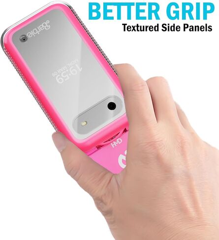 جراب Nakedcellphone الشفاف لهاتف HMD Barbie (إصدار الولايات المتحدة الأمريكية فقط)، غطاء نحيف شفاف بقشرة صلبة (حماية الشاشة، قبضة مزخرفة) in Kuwait