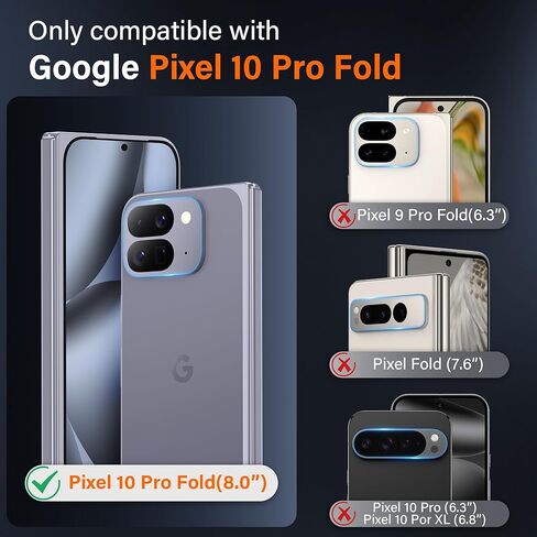 TONGATE Magnetic for Pixel 10 Pro Fold Case with Privacy Screen Protector, [Compatible with MagSafe] [Built in Kickstand & Hinge Cover] Rugged Phone Case for Google Pixel 10 Pro Fold 2025 8", Black in Kuwait