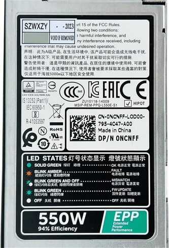 PSU for R330 R430 R340 R440 R3930 Power Supply CN-0NCNFF 0NCNFF NCNFF L550E-S1 PS-2551-3D1 in Kuwait