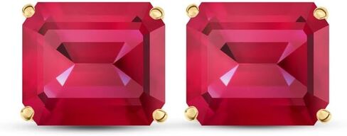 Galaxy Gold 16 Carat 14K Solid Yellow Gold French Clip Earrings Rubies in Saudi Arabia