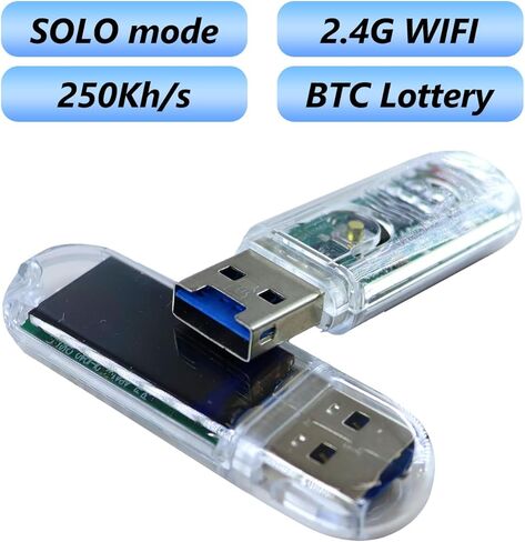 Bitcoins Miner LV03, Portable USB Bitcoin Miner, 250KH/S Solo ASIC, 1W Low Power, 2.4G WiFi, Mini Display, Beginner Crypto Mining Tool in Kuwait