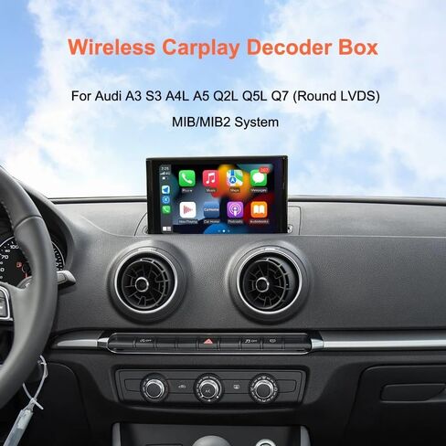 Carplay اللاسلكي لأودي A3 S3 A5 A4L Q2L Q5L Q7 2013-2018 مع نظام MIB MIB2 Carplay Android Auto التحديثية عدة فك التشفير جولة LVDS دعم بلوتوث، ميرورلينك، سيري، الملاحة، الكاميرا in Kuwait