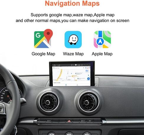 Carplay اللاسلكي لأودي A3 S3 A5 A4L Q2L Q5L Q7 2013-2018 مع نظام MIB MIB2 Carplay Android Auto التحديثية عدة فك التشفير جولة LVDS دعم بلوتوث، ميرورلينك، سيري، الملاحة، الكاميرا in Kuwait