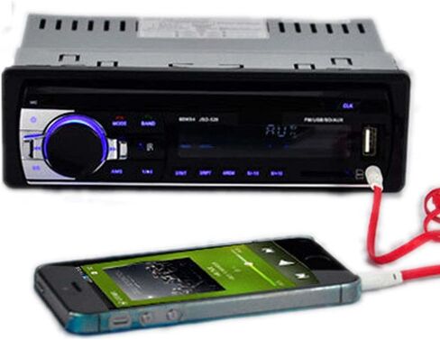 Multimedia Car Stereo Single Din Bluetooth Audio Hands-Free Built-in Microphone MP3 Player No CD/DVD Player USB Port AUX Input FM Radio Receiver Remote Control in Kuwait