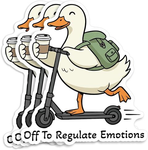 (3Pcs) Off to Regulate Emotions Sticker Mental Health Teacher Educator School Therapist Therapy 2" Waterproof Die-Cut Vinyl Laptop Water Bottle Sticker Funny Birthday Gift for Her Him 2 Inches in Saudi Arabia