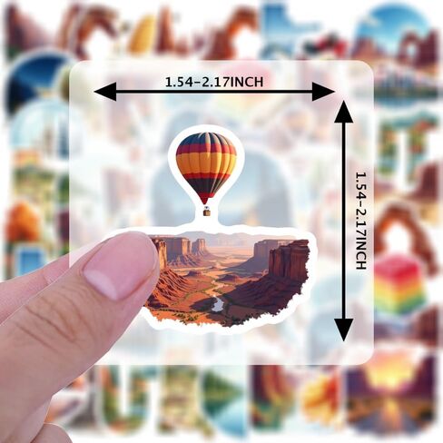 70pcs Nature Landscape Travel Adventure Landscape Decals Travel Stickers Detailed Stationery Stickers For Notebook Luggage Mobile Phone Cup Suitcase Fridge Phone Luggage Laptop Guitar Car Sticker Toys in Kuwait