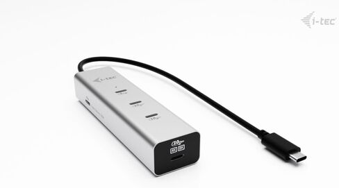 i-tec USB-C شحن محور معدني 5 منافذ مع USB-C فيديو 8K وتوصيل الطاقة 85 واط in Kuwait