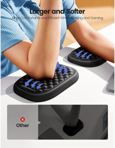 Ergonomic Wrist Rest Pad, Non-Slip Comfortable Memory Foam Cushion for Keyboard and Mouse, Carpal Tunnel Support for Office and Gaming in Kuwait