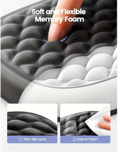 Ergonomic Wrist Rest Pad, Non-Slip Comfortable Memory Foam Cushion for Keyboard and Mouse, Carpal Tunnel Support for Office and Gaming in Kuwait