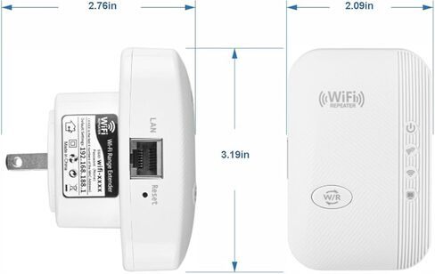 WiFi Booster Up to 3000sq.ft and 30 Devices WiFi Extenders Signal Booster for Home 2.4g Wireless Internet Booster Long Range with Ethernet Port WiFi Repeater Internet Extender WiFi Range Extender in Kuwait