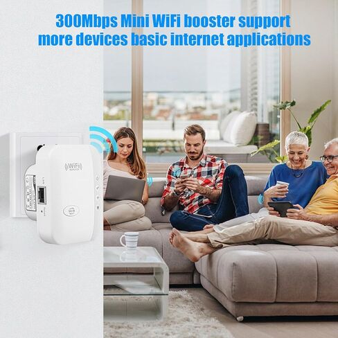 WiFi Booster Up to 3000sq.ft and 30 Devices WiFi Extenders Signal Booster for Home 2.4g Wireless Internet Booster Long Range with Ethernet Port WiFi Repeater Internet Extender WiFi Range Extender in Kuwait