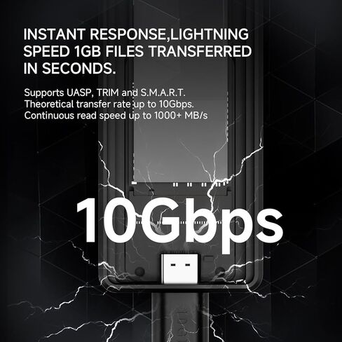 غطاء Thermalright HR-EB101 AC مصنوع من الألومنيوم باللون الأسود مزود بتبريد نشط وغطاء بروتوكول NVMe. USB 3.2 Gen 2، نقل عالي السرعة بسرعة 10 جيجابت في الثانية، لأجهزة الكمبيوتر والهواتف والأجهزة اللوحية وما إلى ذلك. نقل ثابت. أسود in Kuwait