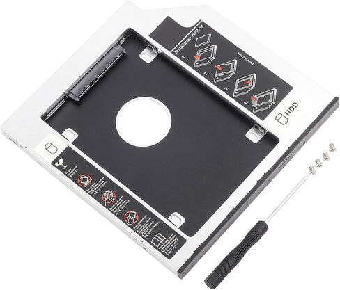 GOWENIC 9.5 مم الألومنيوم SATA SSD الضميمة القرص الصلب خليج محول DVD البصري لأجهزة الكمبيوتر المحمول in Kuwait