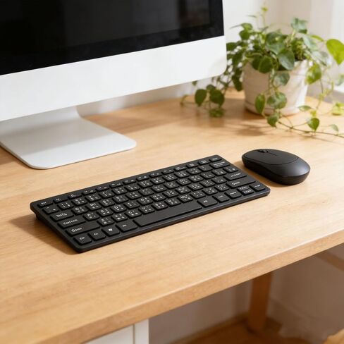 CUIFATI Wireless Keyboard Mouse Combo, 2.4GHz 78 Keys Ergonomic Design with Quiet Mouse Clicks, for Traditional Chinese Input PC Laptop in Kuwait