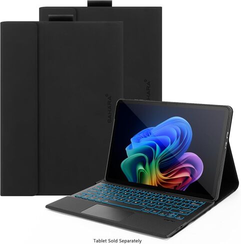 SaharaCase - حافظة لوحة مفاتيح من سلسلة Navigate مع لوحة تتبع لجهاز Microsoft Surface Pro مقاس 12 بوصة، أسود، (TB00483) in Kuwait