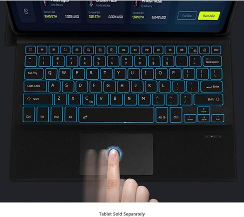SaharaCase - حافظة لوحة مفاتيح من سلسلة Navigate مع لوحة تتبع لجهاز Microsoft Surface Pro مقاس 12 بوصة، أسود، (TB00483) in Kuwait