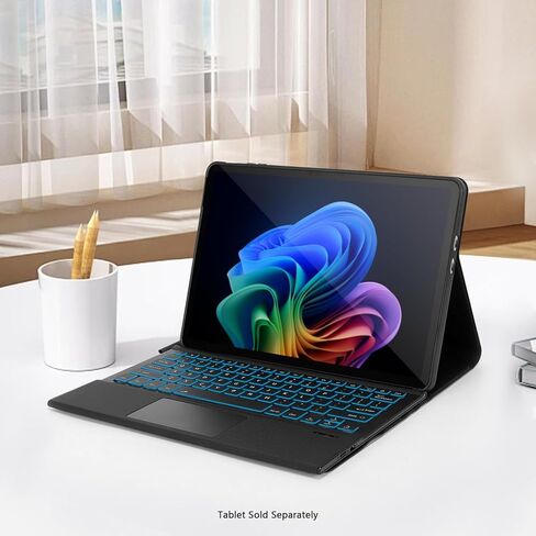 SaharaCase - حافظة لوحة مفاتيح من سلسلة Navigate مع لوحة تتبع لجهاز Microsoft Surface Pro مقاس 12 بوصة، أسود، (TB00483) in Kuwait