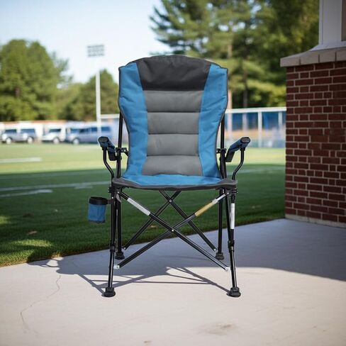 Caravan Sports High Back Deluxe Padded Folding Chair with Extra Wide Backrest, Padded Seat, Armrests & Cup Holder, Portable Outdoor Camping Chair with Carry Bag for Sports, Tailgating & Travel in Kuwait