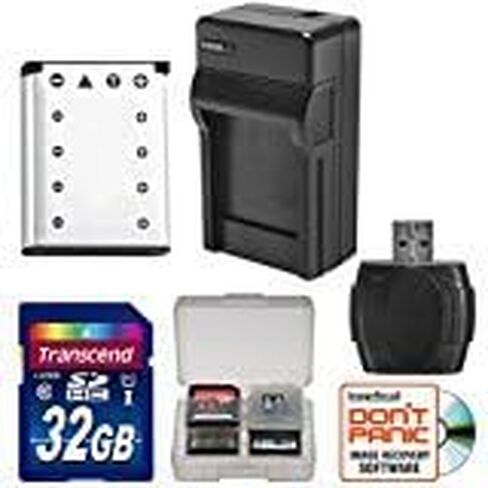 NP-45 Battery & Charger + 32GB SD Card Essential Bundle for Fujifilm FinePix XP90, XP120, XP130, XP140 Shockproof & Waterproof Digital Camera in Kuwait