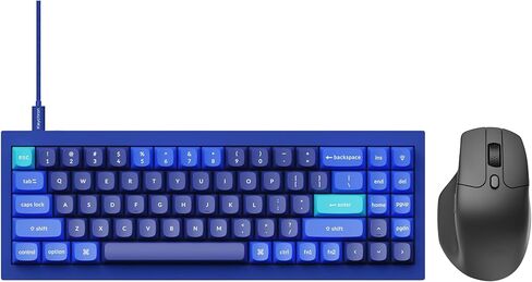 لوحة مفاتيح مخصصة Keychron Q7 ومجموعة ماوس M6 صامتة للألعاب: لاسلكي 2.4G/Bluetooth 5.3، 26K DPI، تصميم مضغوط بنسبة 70%، قابل للبرمجة بالكامل عبر QMK/VIA، متوافق مع Mac/Windows/Linux in Kuwait
