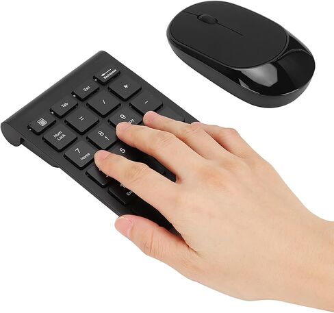 Wireless Numeric Keypad Mute Mouse Set, Cap Design, 1200DPl Resolution, for Office/Home Users in Kuwait