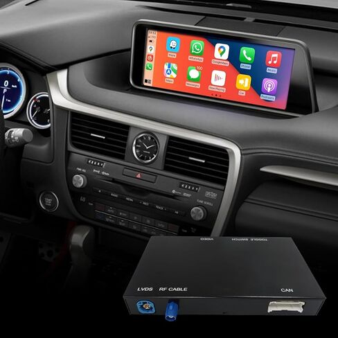 Road Top Wireless Carplay Android Auto Module for Lexus NX RX is ES GS RC CT LS LX LC UX Series with Small Touchpad/Joystick, Support for Mirrorlink/Navigation in Kuwait
