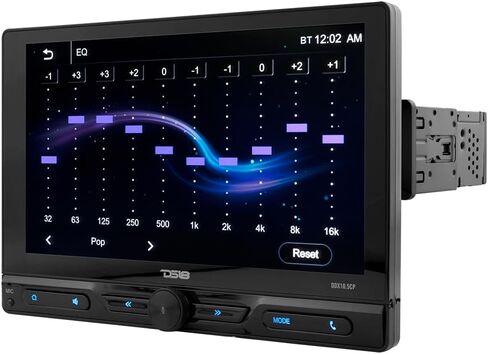 DS18 DDX10.5CP 10.5 بوصة شاشة ستيريو للسيارة تعمل باللمس Mechless Single-Din Headunit Apple Car Play & Bluetooth، وصلة مرآة Android الوسائط المتعددة الرقمية AUX/USB/MP3/ AM/FM جهاز استقبال راديو عن بعد، أسود (متجدد) in Kuwait