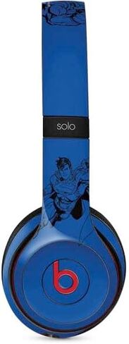 Skinit ملصق صوتي متوافق مع Beats Solo 3 Wireless - مرخص رسميًا من DC Comics Superman Super Speed ​​Flying Over City Design in Kuwait