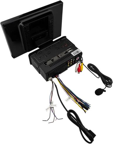 DS18 DDX10.5CP 10.5 بوصة شاشة ستيريو للسيارة تعمل باللمس Mechless Single-Din Headunit Apple Car Play & Bluetooth، وصلة مرآة Android الوسائط المتعددة الرقمية AUX/USB/MP3/ AM/FM جهاز استقبال راديو عن بعد، أسود (متجدد) in Kuwait