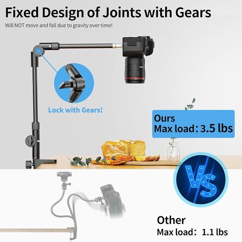 KDD iPad Tripod Mount Adapter & Aluminum Tablet Stand Holder Fit for 4.7"-12.9" Devices, iPad Pro 12.9 Air Mini, Galaxy Tabs, Switch, iPhone in Kuwait