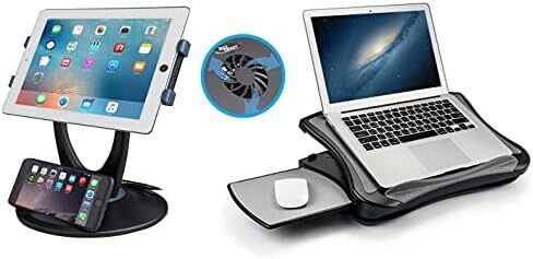 حامل كمبيوتر محمول Max Smart مع لوحة ماوس قابلة للفصل وحامل دوار للكمبيوتر اللوحي متوافق مع iPad in Kuwait