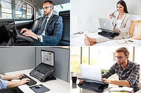 حامل كمبيوتر محمول Max Smart مع لوحة ماوس قابلة للفصل وحامل دوار للكمبيوتر اللوحي متوافق مع iPad in Kuwait